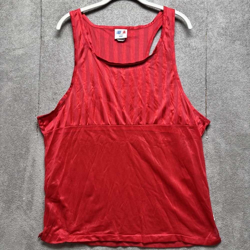 Vintage Levi's 1980's USA Olympics Men's Red Tank Top XL